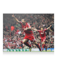 Icons Javier Mascherano gesigneerde Liverpool FC foto