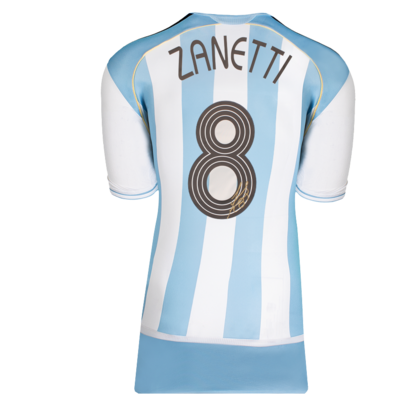 Javier Zanetti gesigneerd Argentinië shirt 2006