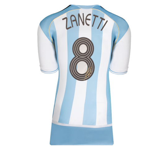 Icons Javier Zanetti gesigneerd Argentinië shirt 2006