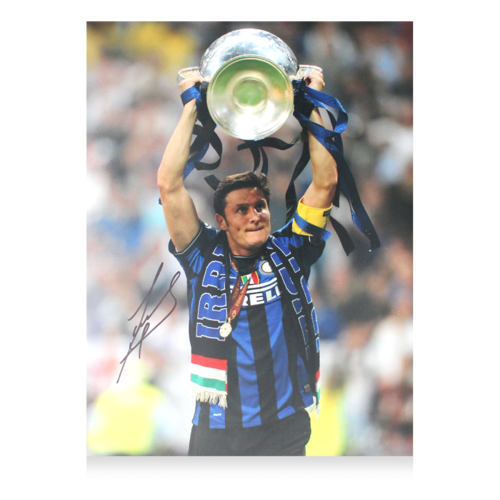 Icons Javier Zanetti gesigneerde Internazionale foto 2010