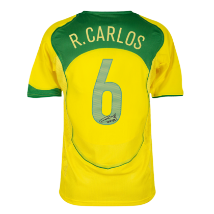 Roberto Carlos gesigneerd Brazilië shirt 2004