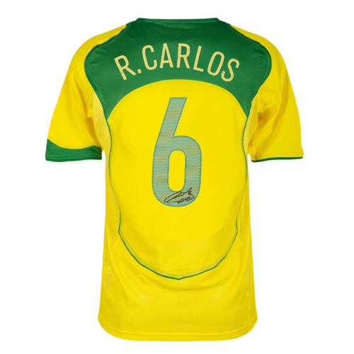Icons Roberto Carlos gesigneerd Brazilië shirt 2004