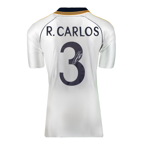 Icons Roberto Carlos gesigneerd Real Madrid shirt 1999-20