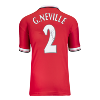 Icons Gary Neville gesigneerd Manchester United shirt 1999