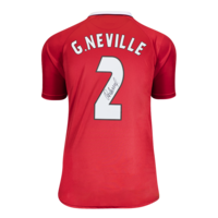 Icons Gary Neville gesigneerd Manchester United shirt 1999