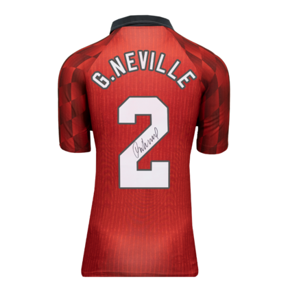 Gary Neville gesigneerd Manchester United shirt 1996-98