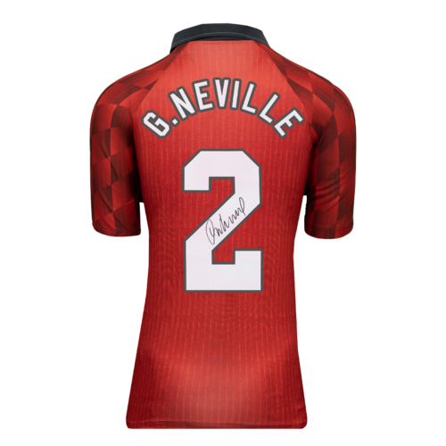 Icons Gary Neville gesigneerd Manchester United shirt 1996-98