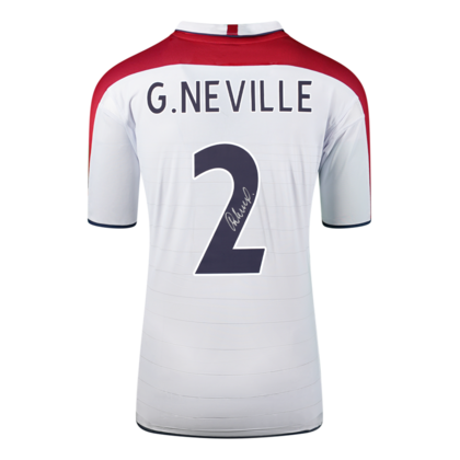 Gary Neville gesigneerd Engeland shirt 2004