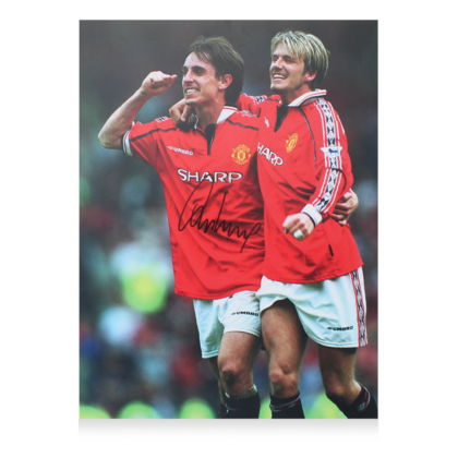 Gary Neville gesigneerde Manchester United foto