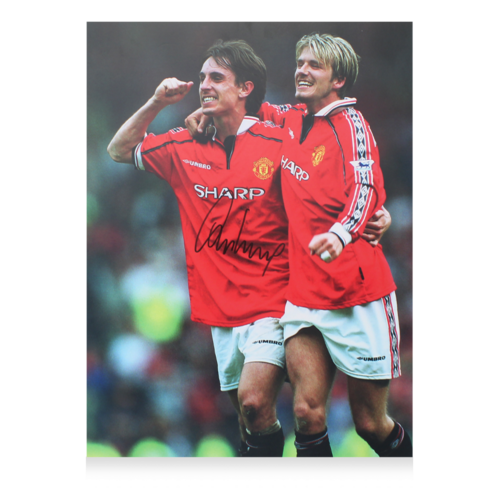 Icons Gary Neville gesigneerde Manchester United foto
