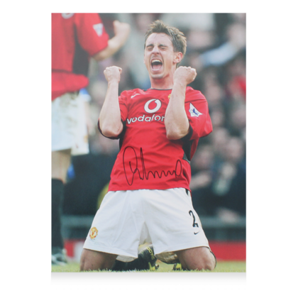 Gary Neville gesigneerde Manchester United foto