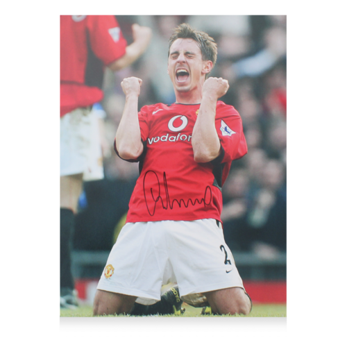 Icons Gary Neville gesigneerde Manchester United foto