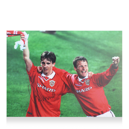 Gary Neville gesigneerde Manchester United foto 1999