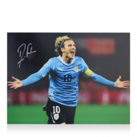 Icons Diego Forlan gesigneerde Uruguay foto 2010