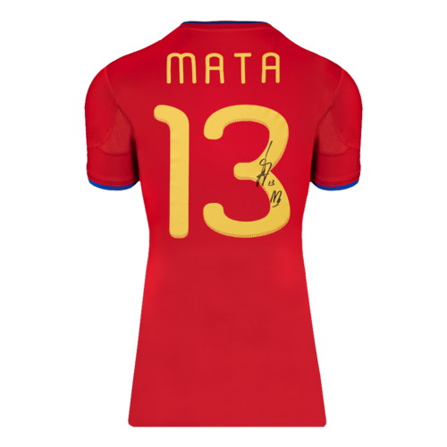 Icons Juan Mata gesigneerd Spanje shirt 2010