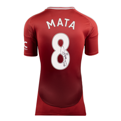 Juan Mata gesigneerd Manchester United shirt 2024-25