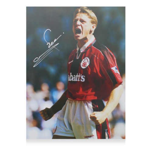 Icons Stuart Pearce gesigneerde Nottingham Forest foto