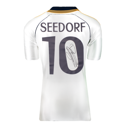 Clarence Seedorf gesigneerd Real Madrid shirt 1999 - Reissue