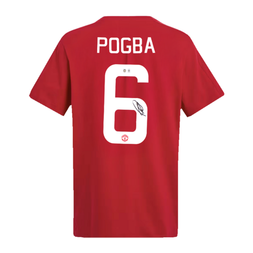 Icons Paul Pogba gesigneerd Manchester United t-shirt