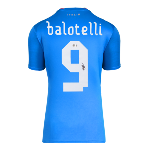 Icons Mario Balotelli gesigneerd Italië shirt 2022