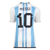 Icons PRE-ORDER Lionel Messi gesigneerd Argentinië shirt WK 2022