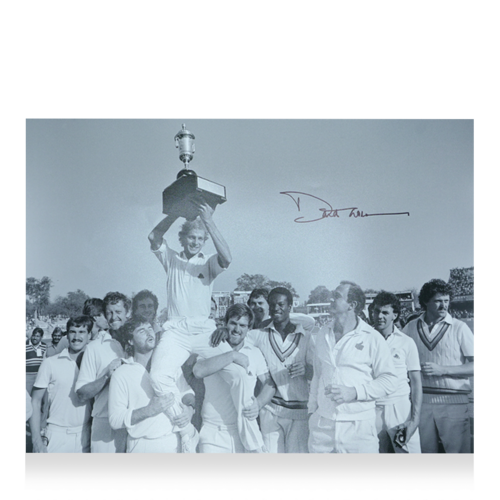 Icons David Gower gesigneerde Engeland foto 1985