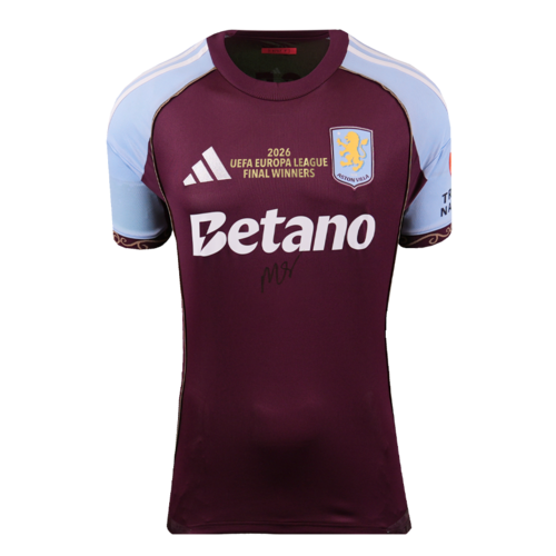 Icons Morgan Rogers gesigneerd Aston Villa shirt 2025-26