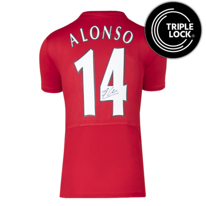Xabi Alonso gesigneerd Liverpool FC shirt 2005