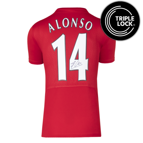 Icons Xabi Alonso gesigneerd Liverpool FC shirt 2005