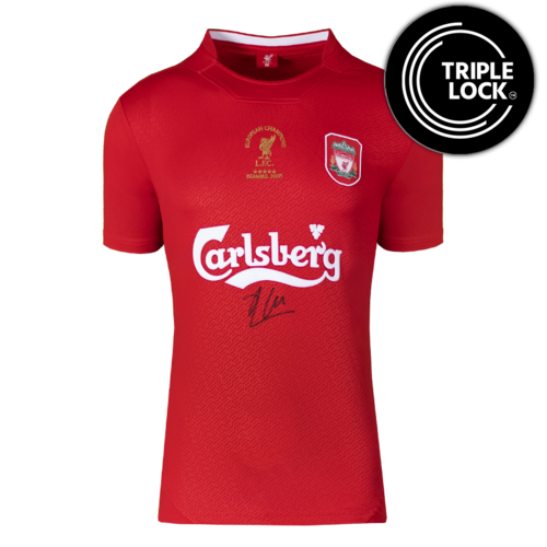 Icons Xabi Alonso gesigneerd Liverpool FC shirt 2005