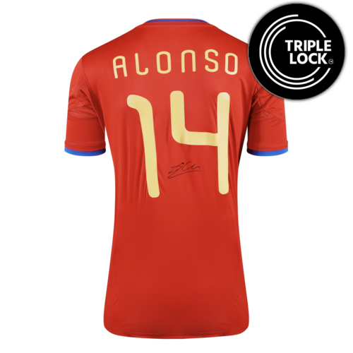 Icons Xabi Alonso gesigneerd Spanje shirt 2010
