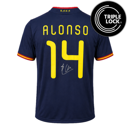Icons Xabi Alonso gesigneerd Spanje shirt 2010