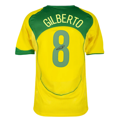 Gilberto Silva gesigneerd Brazilië shirt 2004