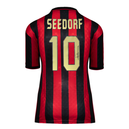 Clarence Seedorf gesigneerd AC Milan shirt 1996