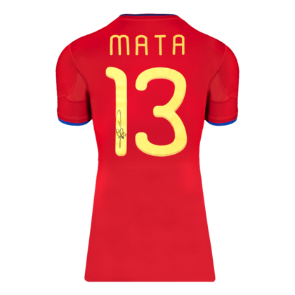 Juan Mata gesigneerd Spanje shirt 2010
