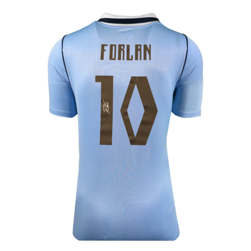 Icons Diego Forlan gesigneerd Uruguay shirt 2026
