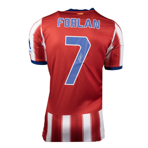 Icons Diego Forlan gesigneerd Atletico Madrid shirt 2026-27