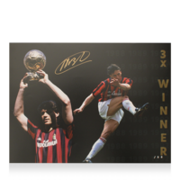 Icons Marco van Basten gesigneerde AC Milan foto