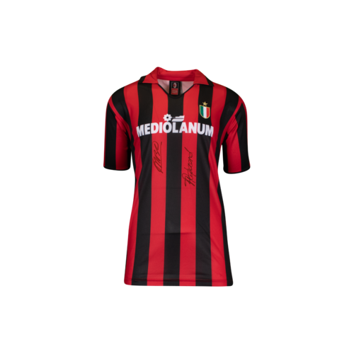 Icons Van Basten & Rijkaard gesigneerd AC Milan shirt