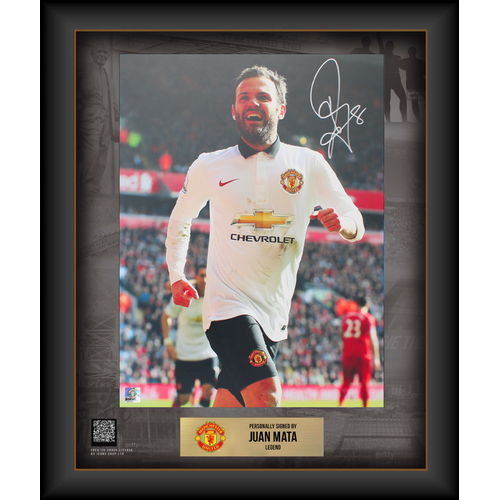 Icons Juan Mata gesigneerde Manchester United foto