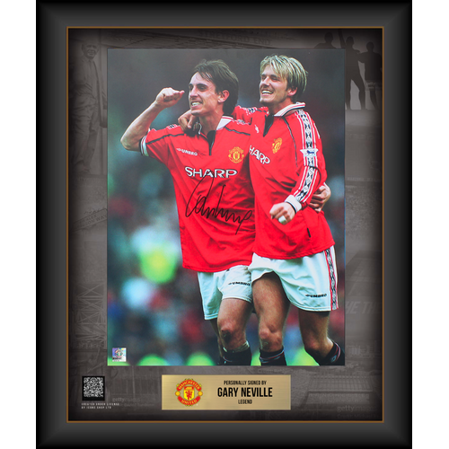 Icons Gary Neville gesigneerde Manchester United foto