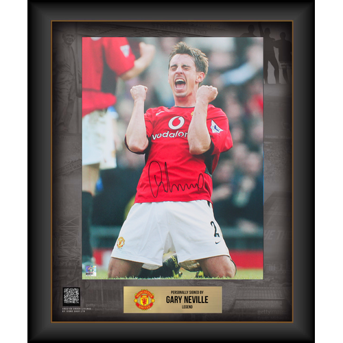Icons Gary Neville gesigneerde Manchester United foto