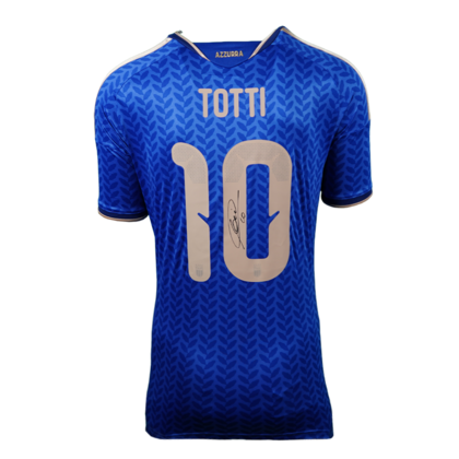 Francesco Totti gesigneerd Italië shirt 2026-27