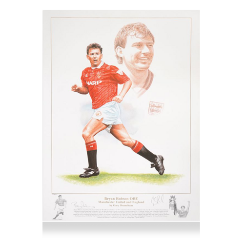 Icons Bryan Robson gesigneerd kunstwerk