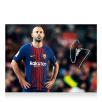 Icons Javier Mascherano gesigneerde FC Barcelona foto