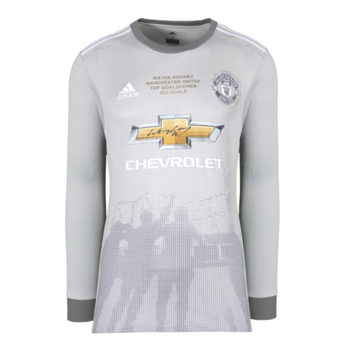 Icons Wayne Rooney gesigneerd Manchester United shirt 2017-18