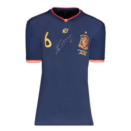 Andres Iniesta gesigneerd Spanje shirt 2010