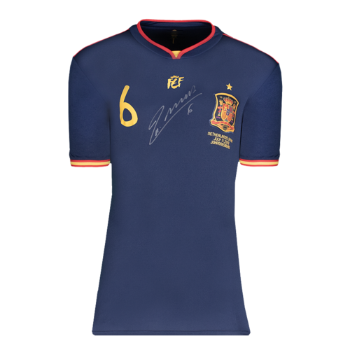Icons Andres Iniesta gesigneerd Spanje shirt 2010