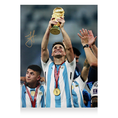 Icons Julian Alvarez gesigneerde Argentinië foto 2022
