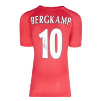 Icons Dennis Bergkamp gesigneerd Arsenal t-shirt